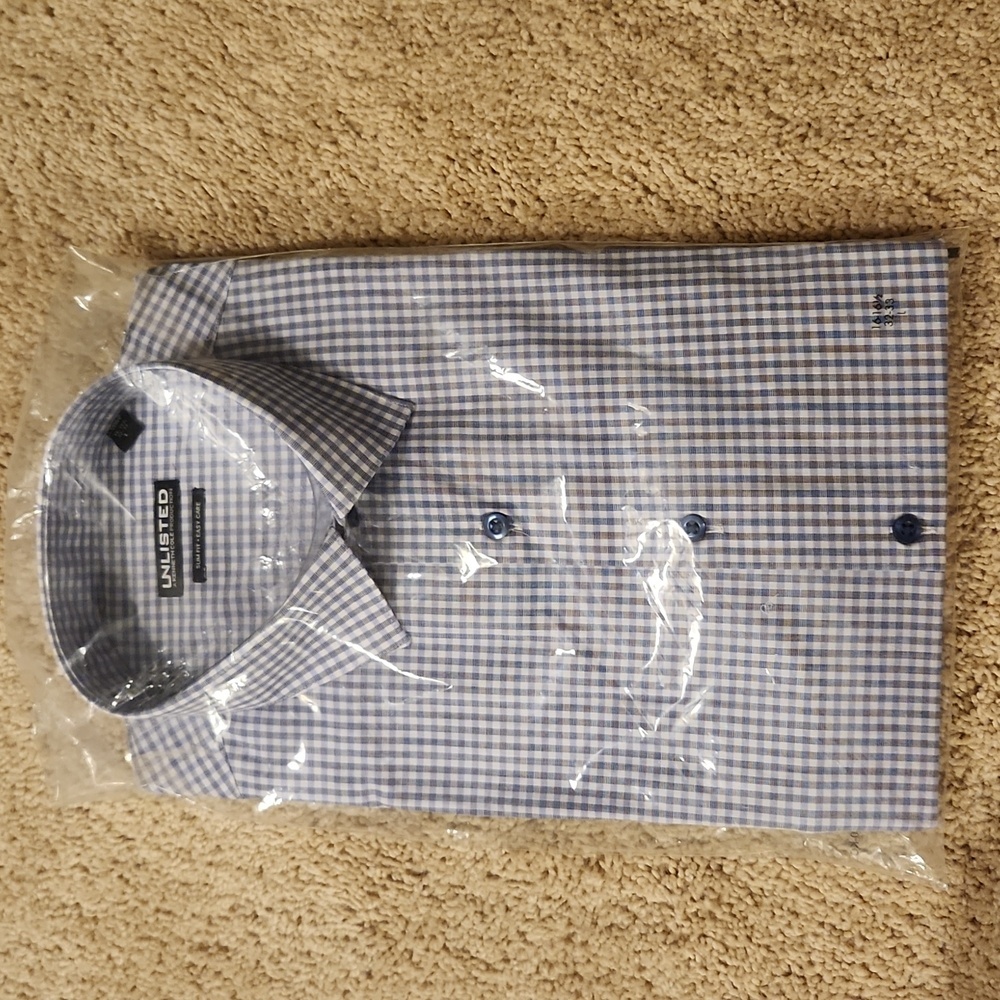 Unlisted Kenneth Cole Slim Fit Button Down Large NWT